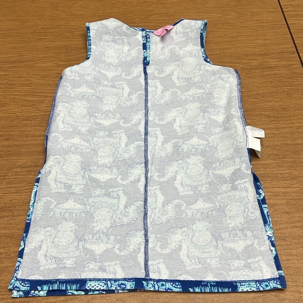 4 for $20 Lilly  girls elephant 🐘 shift/swim cover up terry material size L 8-10 - Picture 7 of 9